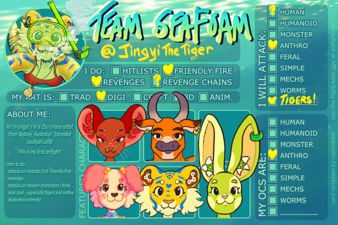 Team Seafoam card
